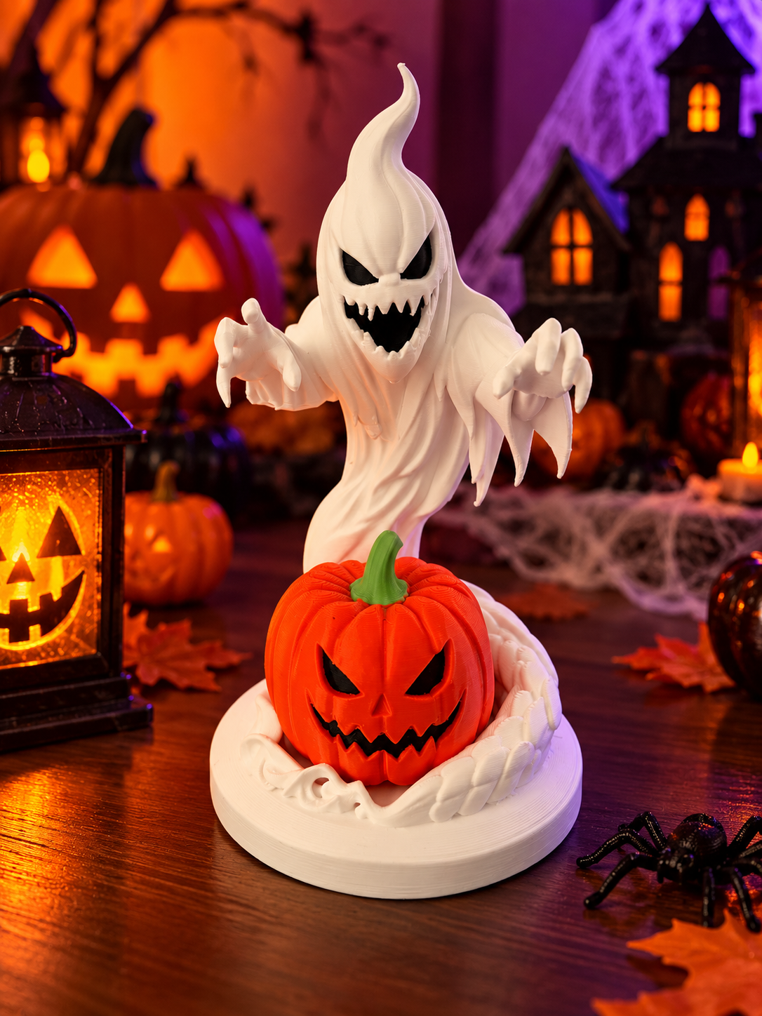 Halloween Hayalet & Balkabağı Dekoratif Figür