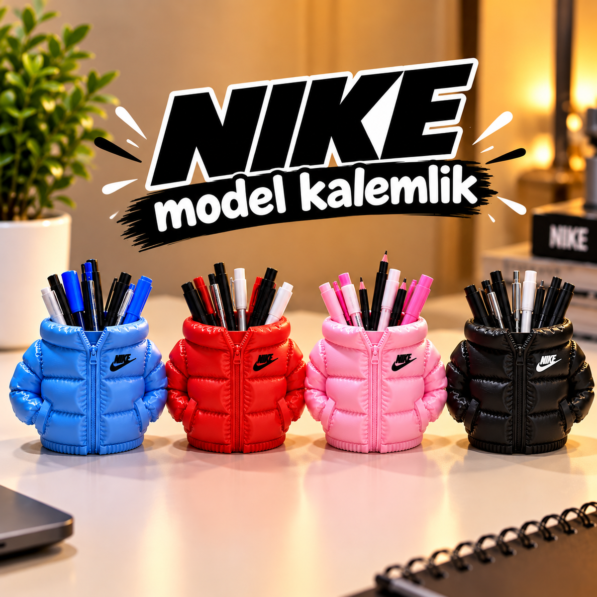 Şişme Mont Tasarımlı Kalemlik ✏️